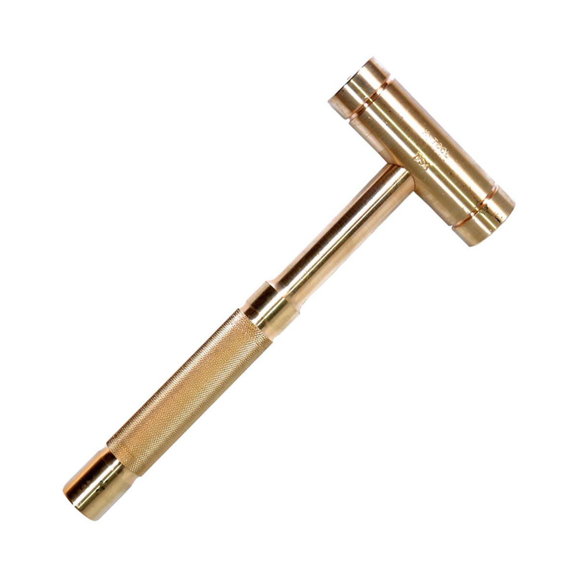 K Tool International Solid Brass Hammer — 27 Oz., 1-1/16in. Head Diameter, Non-Sparking, Model# KTI71782